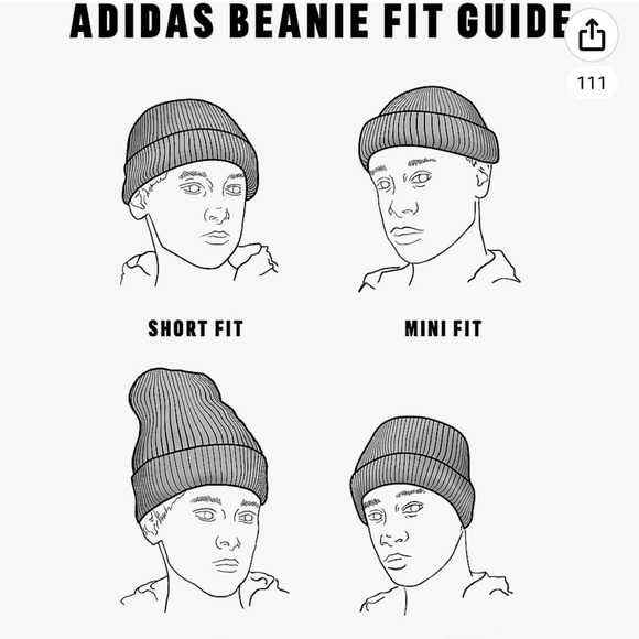 Adidas Men’s/Women’s Knit Hat Color White Embroidered Logo - Picture 7 of 7